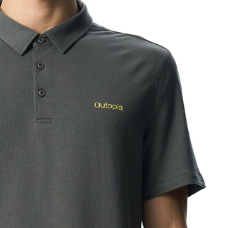 Men's Waffle Merino Blend Short Sleeves Polo T-Shirt