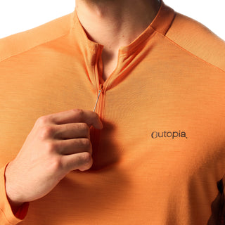 Men's Wonder Fast Merino Blend Half Zip Long Sleeves T-Shirt