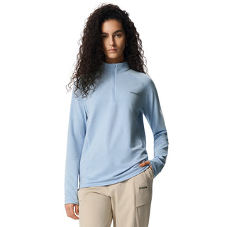 Unisex's Waffle Merino Half Zip Long Sleeves T-Shirt