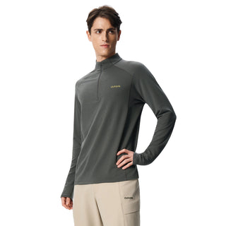 Unisex's Waffle Merino Half Zip Long Sleeves T-Shirt