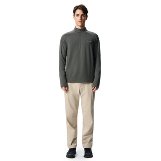 Unisex's Waffle Merino Half Zip Long Sleeves T-Shirt
