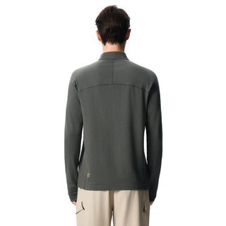 Unisex's Waffle Merino Half Zip Long Sleeves T-Shirt