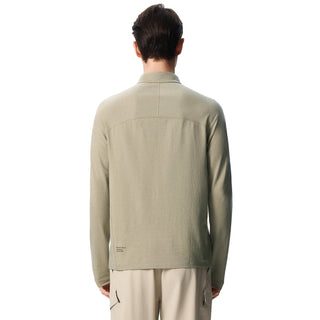 Unisex's Waffle Merino Half Zip Long Sleeves T-Shirt