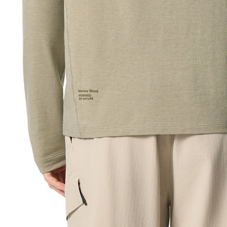 Unisex's Waffle Merino Half Zip Long Sleeves T-Shirt