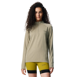 Unisex's Waffle Merino Half Zip Long Sleeves T-Shirt
