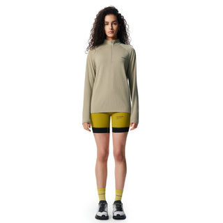 Unisex's Waffle Merino Half Zip Long Sleeves T-Shirt