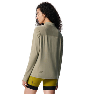 Unisex's Waffle Merino Half Zip Long Sleeves T-Shirt