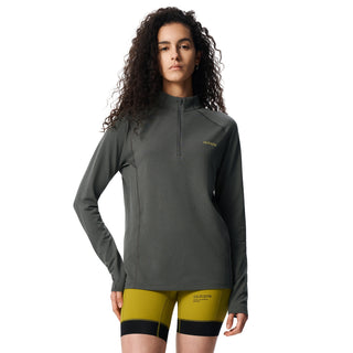 Unisex's Waffle Merino Half Zip Long Sleeves T-Shirt