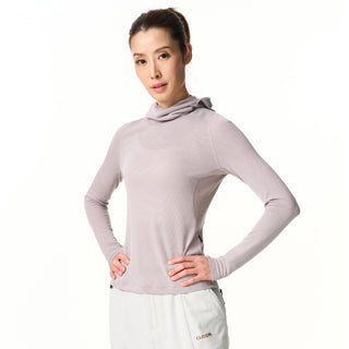 Women's Aero Wool Merino Blend Hooded Long Sleeves T-Shirt