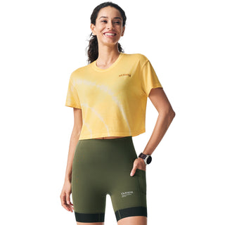 Women‘s Earth Tencel Merino Blend Cropped Short Sleeves T-Shirt