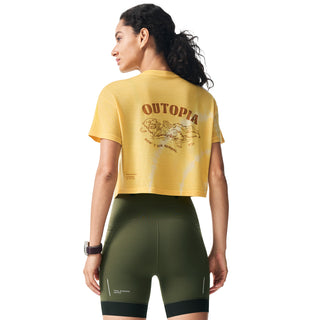 Women‘s Earth Tencel Merino Blend Cropped Short Sleeves T-Shirt