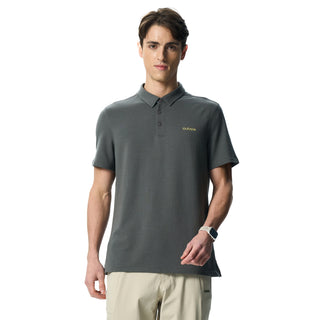 Men's Waffle Merino Blend Short Sleeves Polo T-Shirt