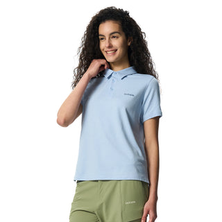 Women's Waffle Merino Blend Short Sleeves Polo T-Shirt